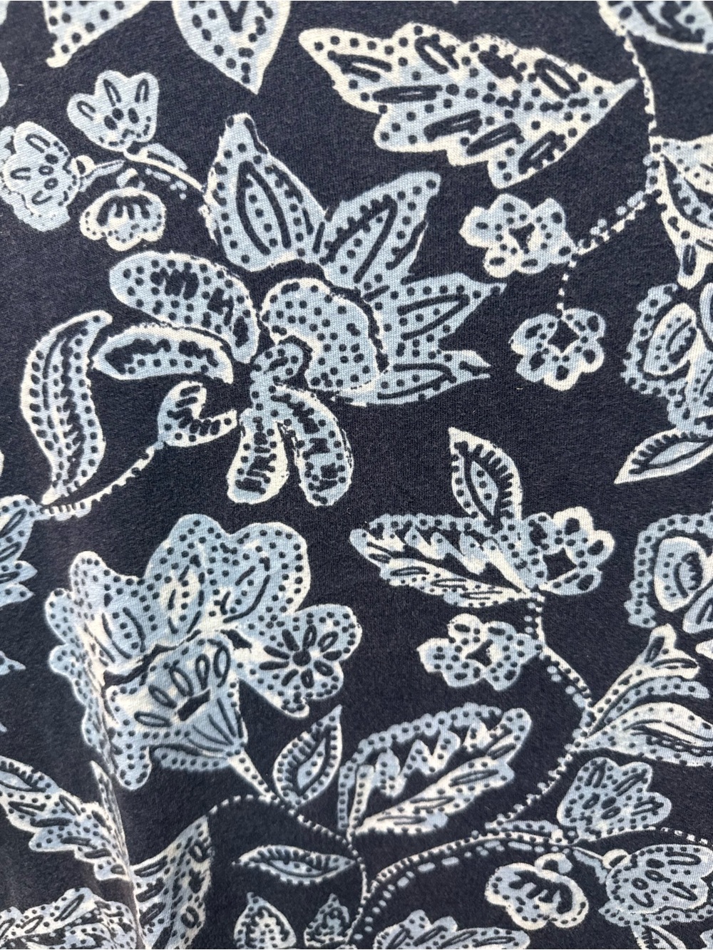 We The Free Navy Tee with Light Blue Floral Print - Picture 2 of 6